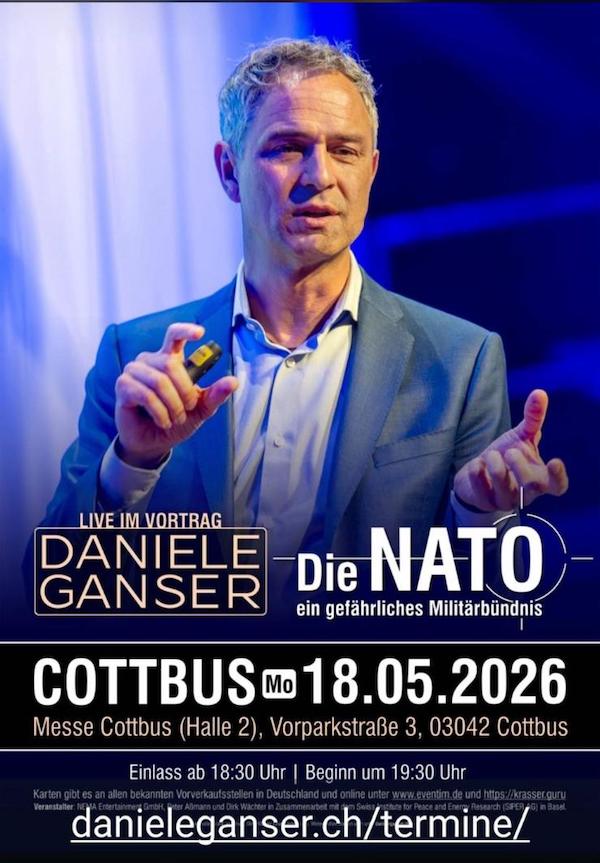 Daniele Ganser kommt nach Cottbus