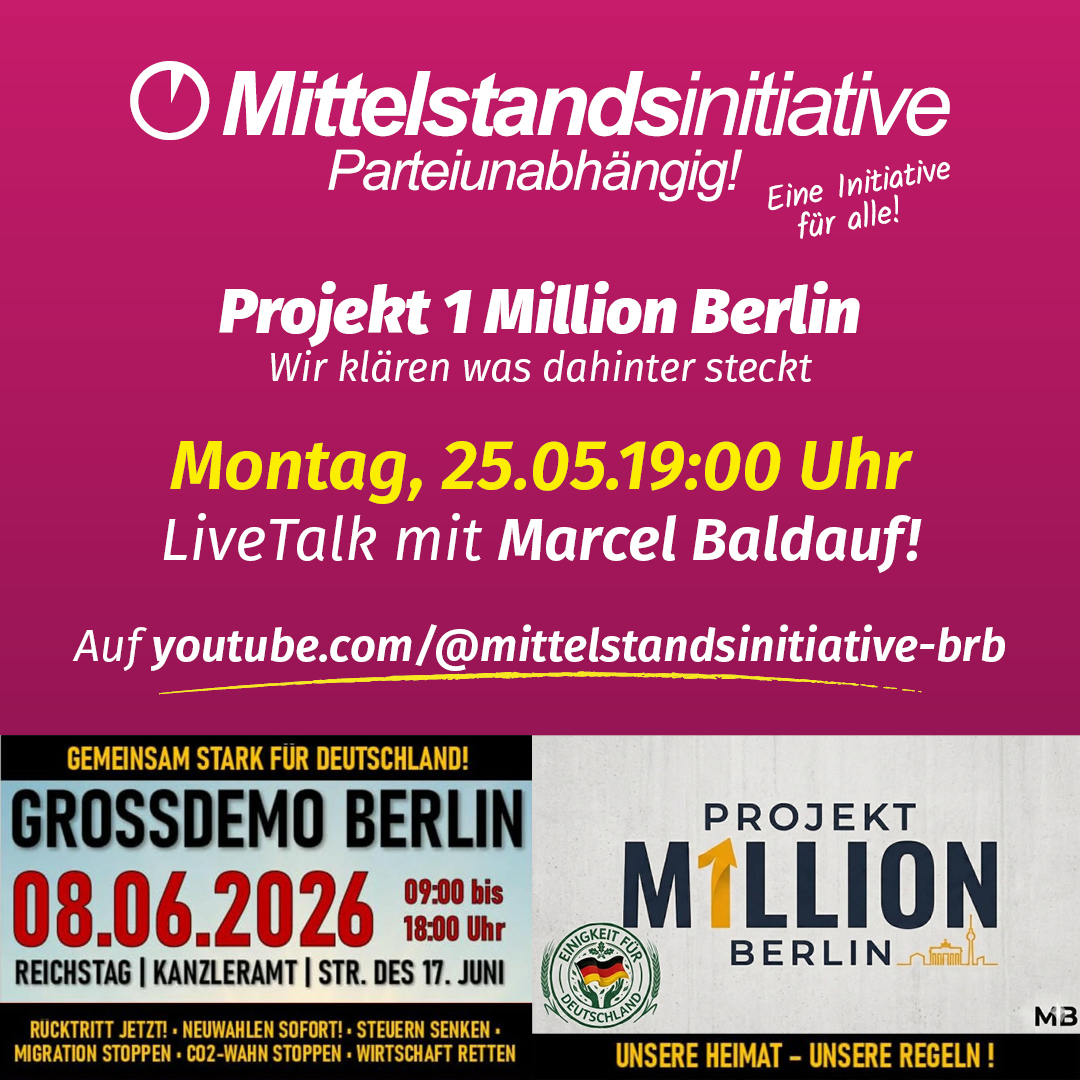 Marcel Baldauf im LiveTalk am 25.05. bei Youtube